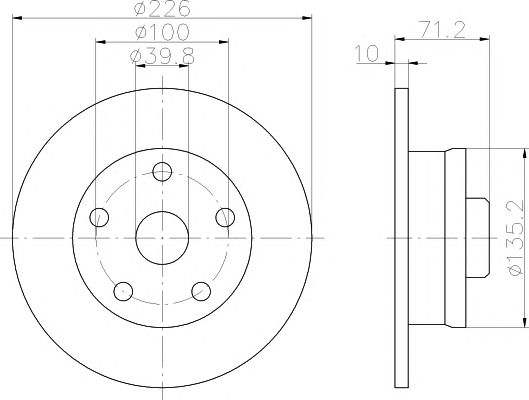 Disc frana VW GOLF/PASSAT 88-