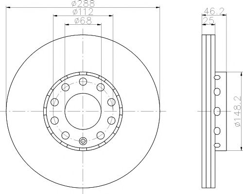 Disc frana VW A100/A4/A6/PASSAT 96-/A8 99- 288X25