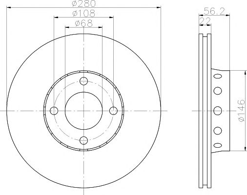 Disc frana VW A80 1,6-