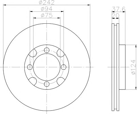 Disc frana MAZDA 626D 87-91