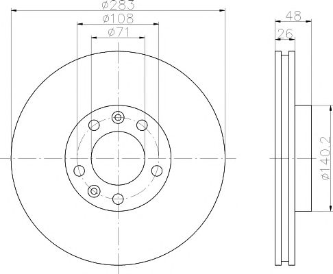 Disc frana CITROEN XM/605 2,0-3,0 Q283