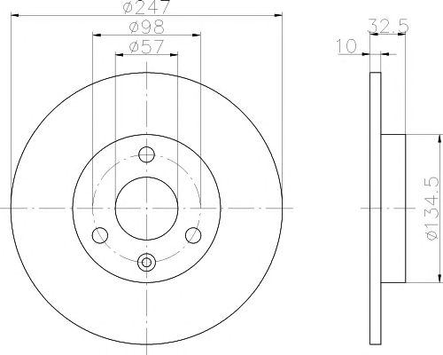 Disc frana CITROEN AX/SAXO 1,1-1,4 Q247