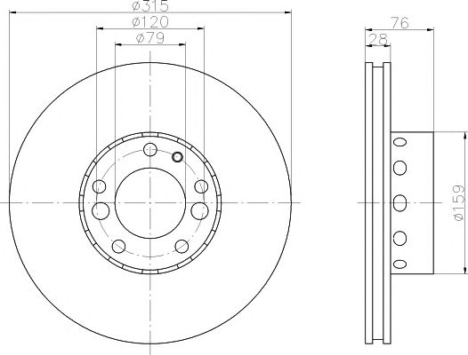 Disc frana BMW E34 88- M5 315X28