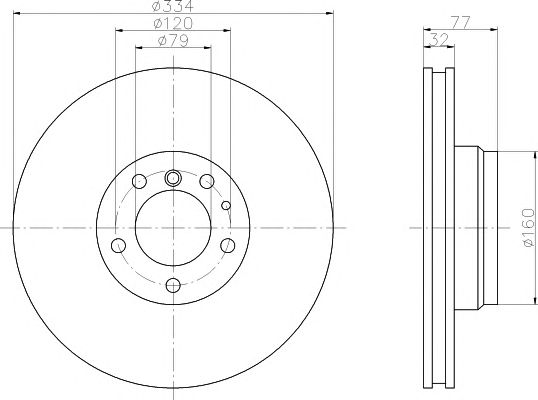 Disc frana BMW E38 94-01 740D/750 334X32