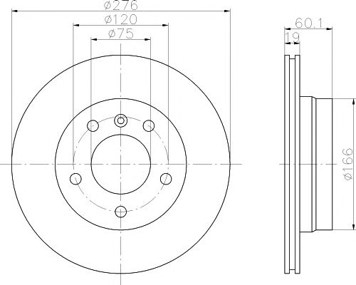 Disc frana BMW E46 95- 276MM