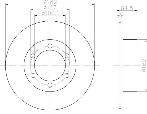 Disc frana TOYOTA RUNNER 3,0 89-91 /HILUX 2,4D 94-