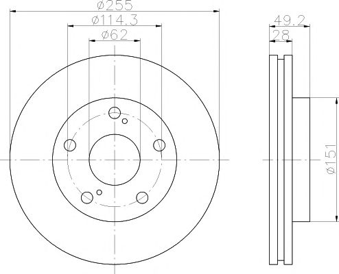 Disc frana TOYOTA PICNIC 2,0/2,2D 96-/CAMRY