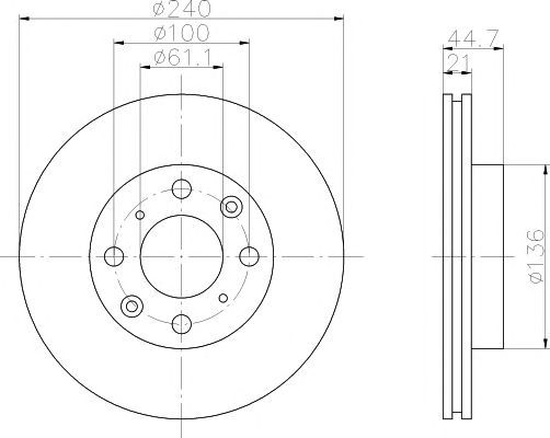 Disc frana HONDA CIVIC 91- 4D