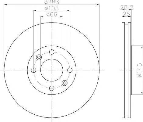 Disc frana PEUGEOT 406 1,9-3,0 95-