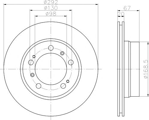 Disc frana PORSCHE BOXSTER 2,5/2,7 96-