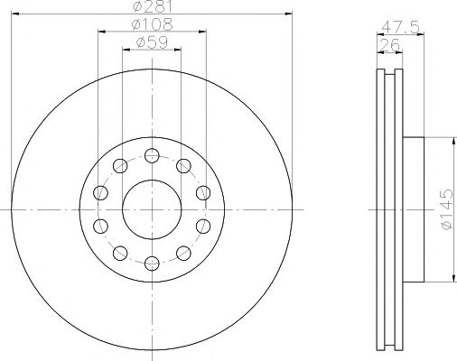 Disc frana ALFA 166 2,4JTD/LANCIA KAPPA 94-