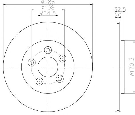 Disc frana JAGUAR S-TYPE/XJ 2,5-4,2 99-09 288 X 20