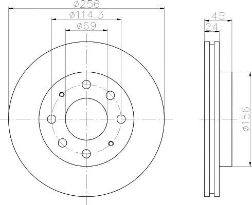 Disc frana MITSUBISHI SPACE WAGON/RUNNER/CARISMA 95-/GALANT -96-/VOLVO S40/V40 -97 Index Nou: 92103903