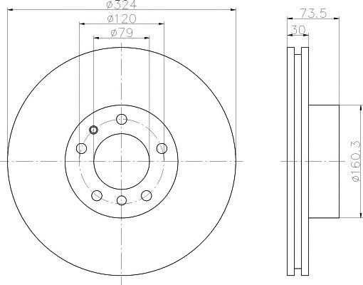 Disc frana BMW E39 96- 324X30