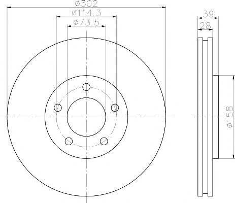 Disc frana CHRYSLER VOYAGER 02-