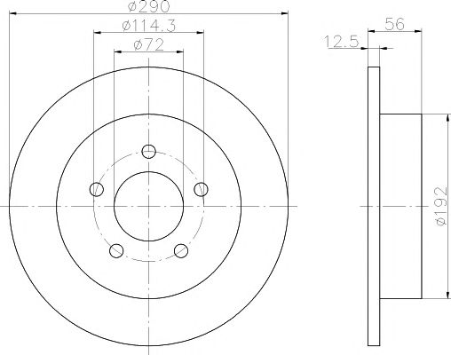 Disc frana CHRYSLER VOYAGER 00- 290X12,5