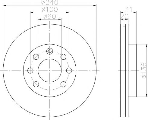 Disc frana OPEL CORSA C 00- 1,0-1,7