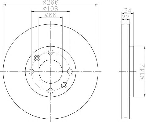 Disc frana CITROEN BERLINGO C2/C3/C4/DS3/XSARA/206/207/208/307