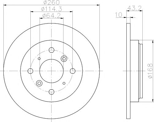 Disc frana HONDA PRELUDE 91-