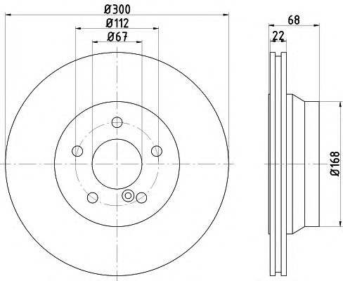 Disc frana MERCEDES-BENZ W211 02-/W212 09-/X204 GLK/C218 CLS