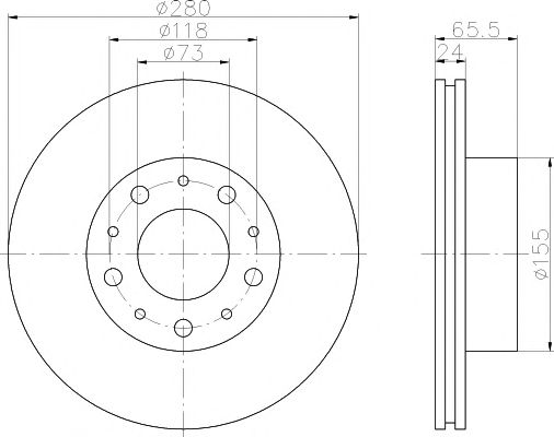 Disc frana FIAT DUCATO 94-/02-/06- 10/14 280MM