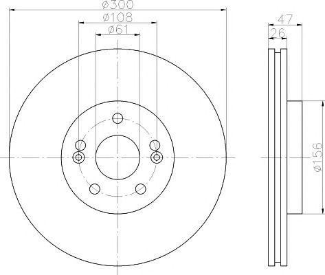 Disc frana RENAULT LAGUNA 01- janta 16"