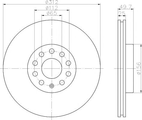 Disc frana VW PASSAT 05- 312X25