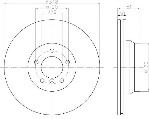 Disc frana BMW E60/E65 03- 348X30