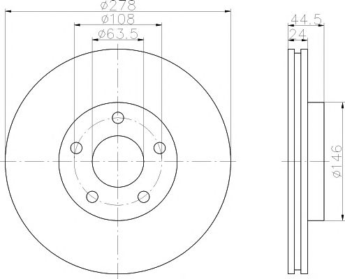 Disc frana FORD TRANSIT 02- CONNECT