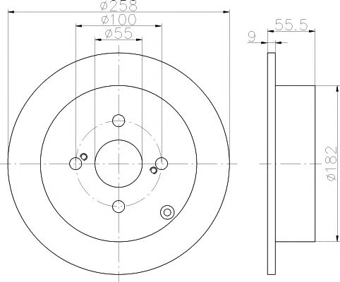 Disc frana TOYOTA COROLLA 02-