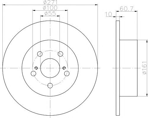 Disc frana TOYOTA AVENSIS 07/2001-