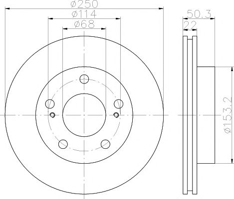 Disc frana NISSAN SERENA/VANETTE CARGO