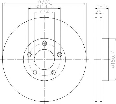 Disc frana MAZDA 3/5