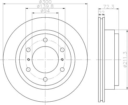 Disc frana MITSUBISHI PAJERO 00-/07- 300X2