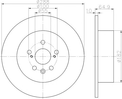 Disc frana TOYOTA AVENSIS 2,0D-4D 99- 288x