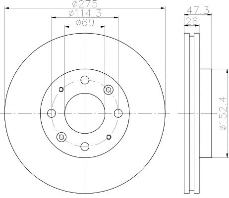 Disc frana KIA CERATO 04- 275x26