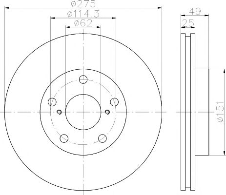 Disc frana TOYOTA RAV4 00-