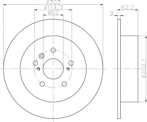 Disc frana TOYOTA RAV4 00- index: 30-15 523 0101/PD