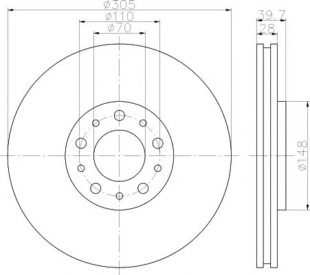 Disc frana ALFA 159 05-