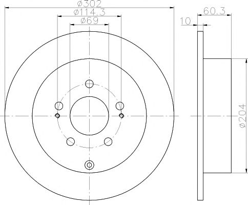 Disc frana MITSUBISHI GRANDIS 04-