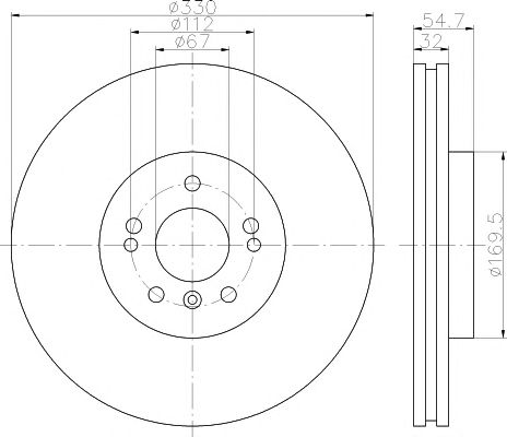 Disc frana MERCEDES-BENZ W164/W251