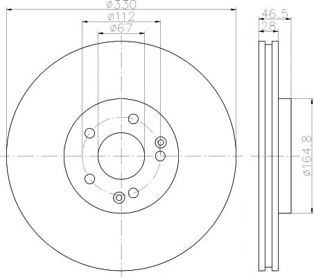 Disc frana MERCEDES-BENZ W203/C209 320CDI/350B 330X28