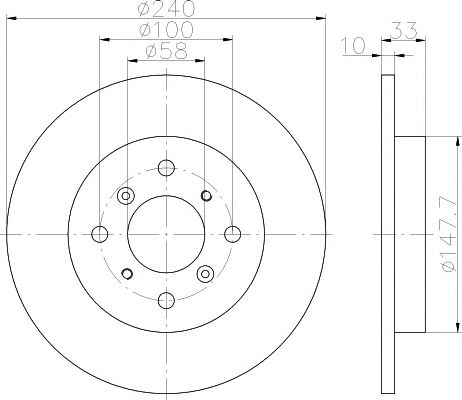 Disc frana SUZUKI BALENO 1,3-1,8 95-02 240x10