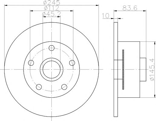 Disc frana VW A4 1,6-2,8 94-IER.ABS