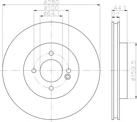 Disc frana MINI ONE (R56, R57), COOPER (R56, R57, R58, R59), CLUBMAN (R55), CLUBVAN (R55) 1.4-2.0D 10.06-