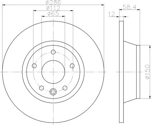 Disc frana VW TT 1,8-3,2 06- 286MM