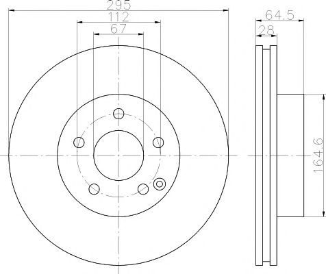 Disc frana MERCEDES-BENZ W204 C180-300B/CDI/W212