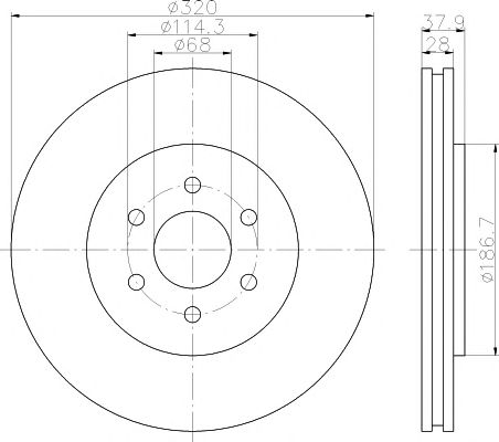 Disc frana NISSAN NAVARA 05- disc 17 index: 92164405