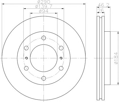 Disc frana MITSUBISHI PAJERO 07- 290X26