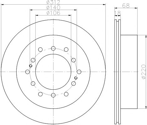 Disc frana TOYOTA LANDCRUISER 03-